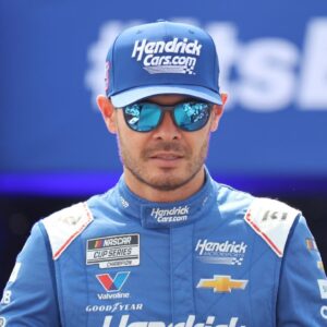 Kyle Larson (5) during driver introductions for the NASCAR Food City 500 at Bristol Motor Speedway.