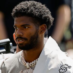 Colorado Buffaloes former player Shedeur Sanders before the spring game at Folsom Field.