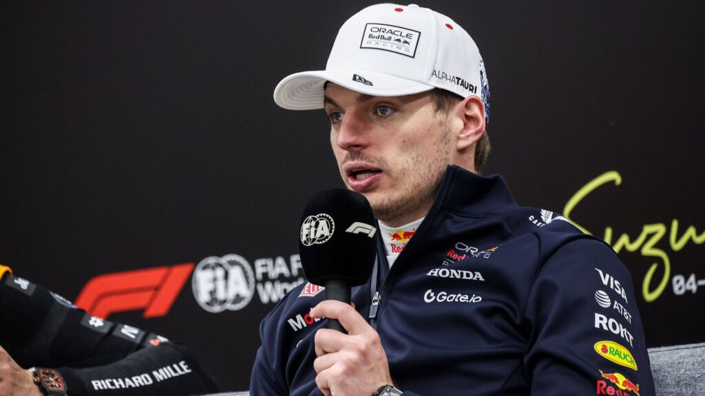 F1 - JAPANESE GRAND PRIX 2025 VERSTAPPEN Max (ned), Red Bull Racing RB21, portraitpress conference during the Formula 1 Lenovo Japanese Grand Prix 2025