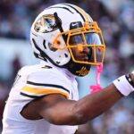 Missouri Tigers wide receiver Luther Burden III (3) reacts after a touchdown against the Mississippi State Bulldogs during the second quarter at Davis Wade Stadium at Scott Field.