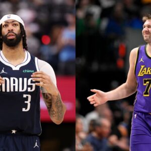 Anthony Davis(L) and Luka Doncic(R)