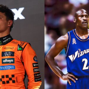 Lando Norris (L) and Michael Jordan (R)