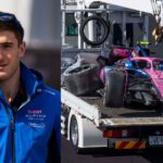 Jack Doohan (L) and His Crashed Alpine car at Suzuka (R)
