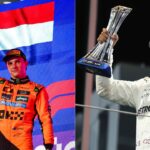 Oscar Piastri (L) and Lewis Hamilton (R)