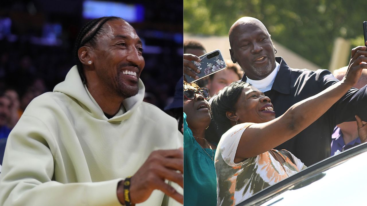 Scottie Pippen (Left) and Michael Jordan (Right)