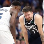 Luka Doncic and Anthony Edwards, Mavs v Wolves 2024 WCF