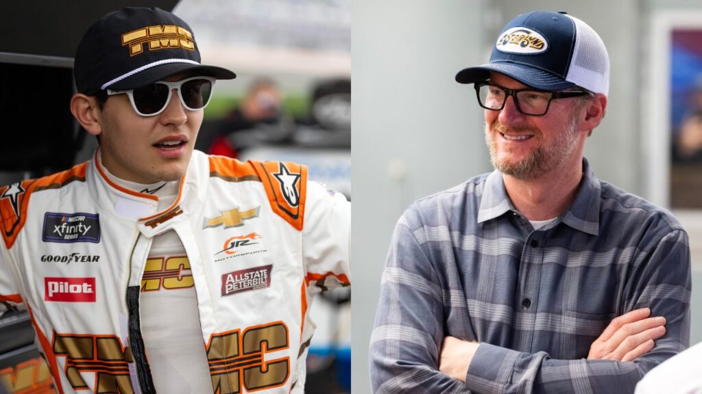 Sammy Smith (L) and Dale Earnhardt Jr. (R)