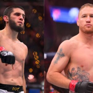 Islam Makhachev (L), Justin Gaethje (R)
