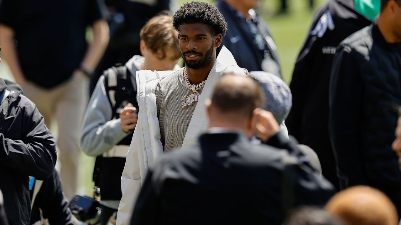 Colorado Buffaloes former player Shedeur Sanders before the spring game at Folsom Field.