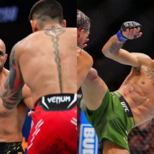 Alexander Volkanovski (L), Diego Lopes (R)