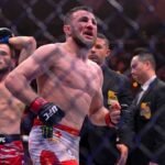 MERAB DVALISHVILI (19-4-0) of Tbilisi, Georgia defeats UMAR NURMAGOMEDOV (18-1-0) of Kizilyurt, Russia by unanimous decision (48-47, 48-47, 49-46) during UFC 311 at the Intuit Dome, Inglewood, California Inglewood USA