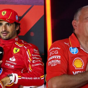 Carlos Sainz (L) and Frederic Vasseur (R)