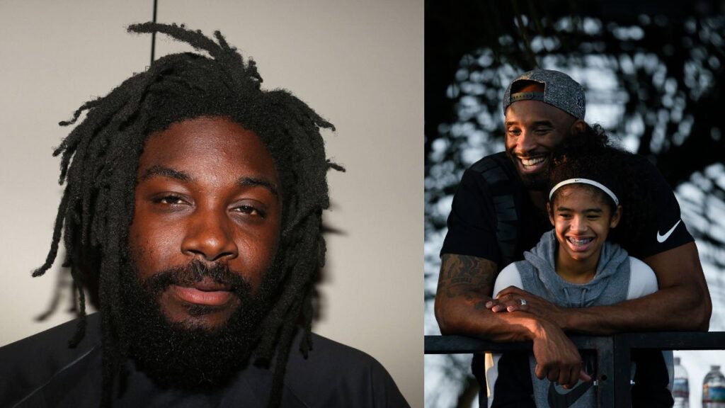 Jason Reynolds (L), Kobe Bryant and Gianna Bryant (R)