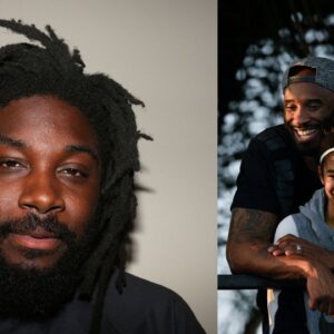 Jason Reynolds (L), Kobe Bryant and Gianna Bryant (R)
