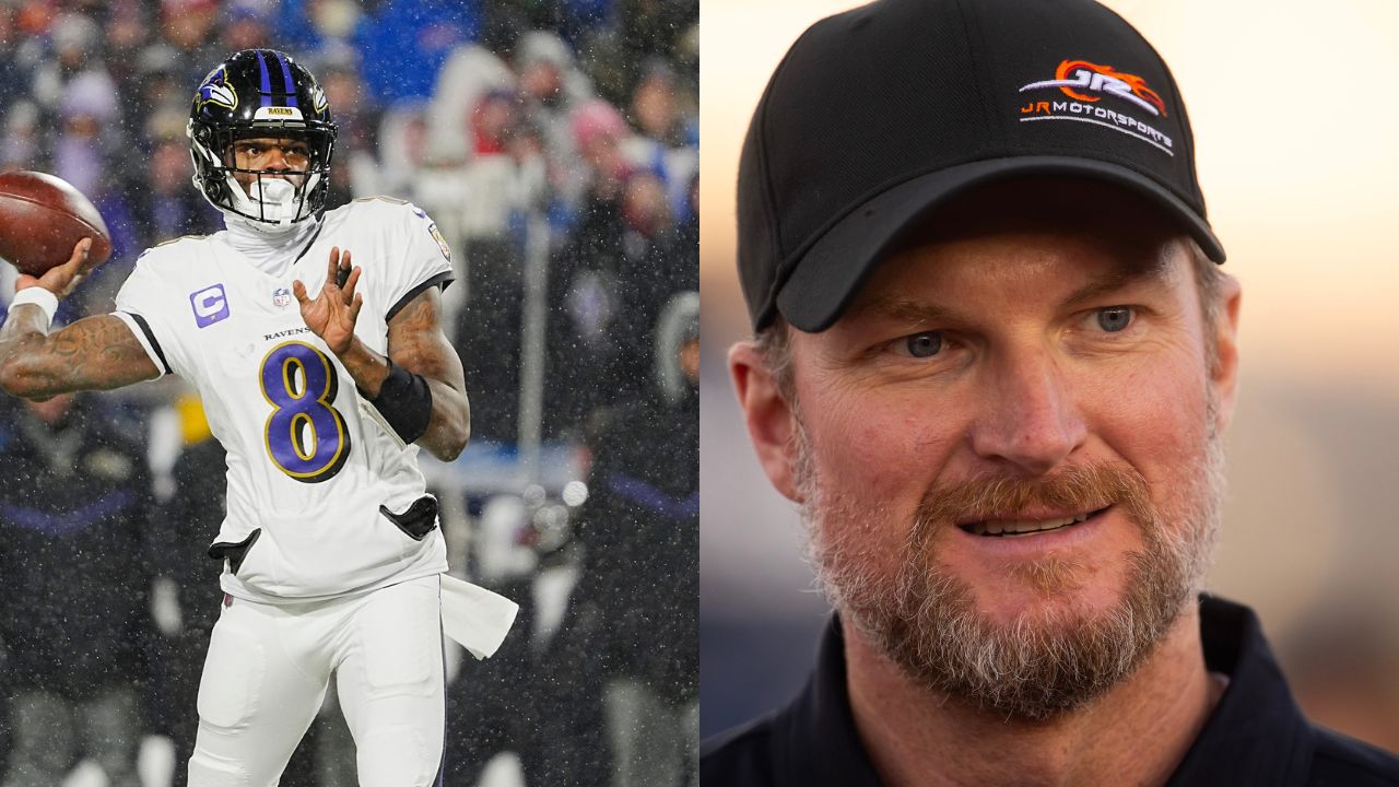 Lamar Jackson and Dale Earnhardt Jr.
