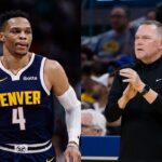 Russell Westbrook (L) and Mike Malone (R)