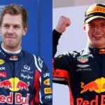 Sebastian Vettel (L) and Max Verstappen (R)