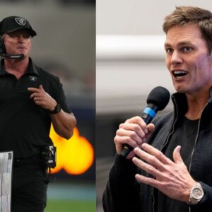 Jon Gruden and Tom Brady