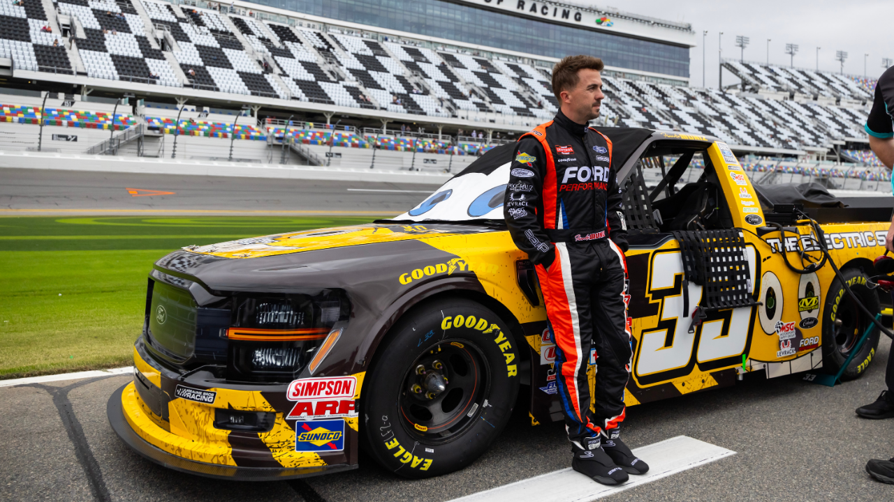 NASCAR Truck Series driver Frankie Muniz (33) during qualifying for the Fresh from Florida 250 at Daytona International Speedway.