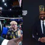 Shaquille O'Neal (L), Kenny Smith (R)