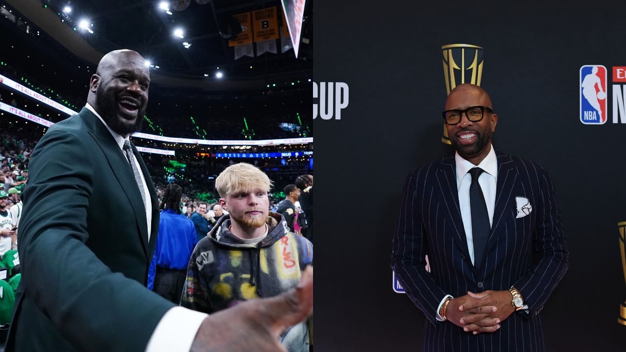 Shaquille O'Neal (L), Kenny Smith (R)
