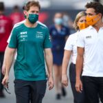 VETTEL Sebastian (ger), Aston Martin F1 AMR21, NORRIS Lando (gbr), McLaren MCL35M, portrait during the Formula 1 Ooredoo Qatar Grand Prix 2021, 20th round of the 2021 FIA Formula One World Championship