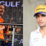 Andrea Stella (L) and Carlos Sainz (R)