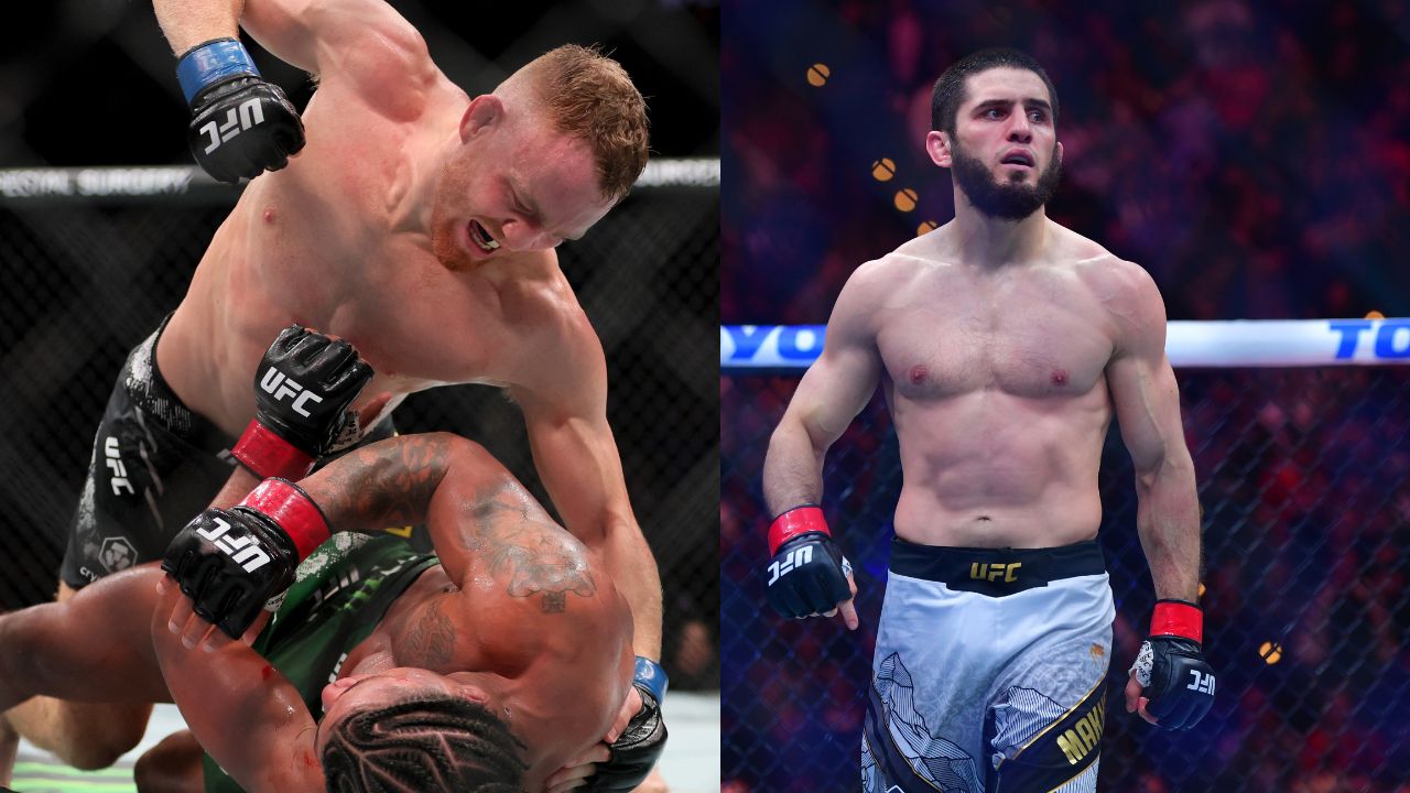 Jack Della Maddalena (L), Islam Makhachev (R)