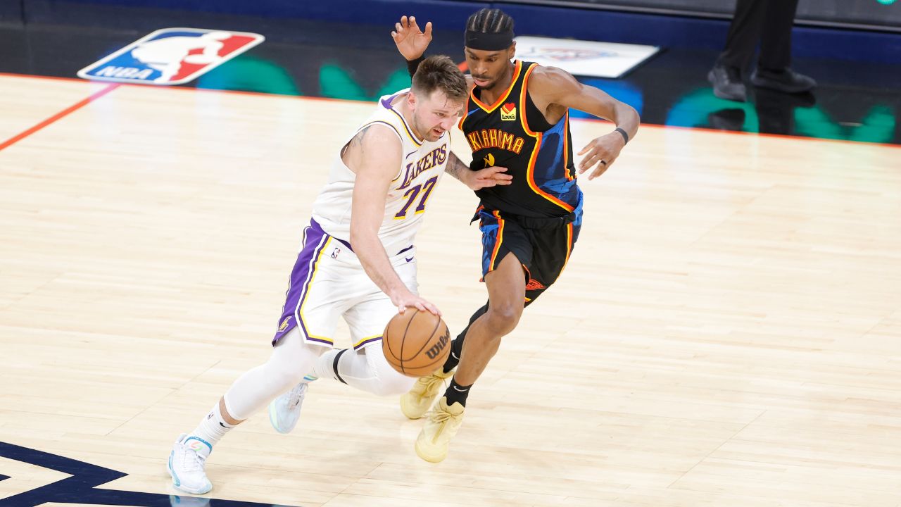 Luka Doncic & Shai Gilgeous-Alexander April 6, 2025, OKC vs LAL