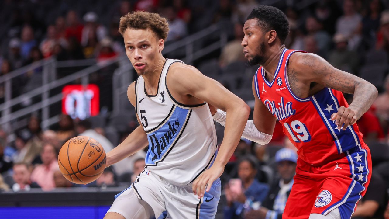Dyson Daniels NBA: Philadelphia 76ers at Atlanta Hawks