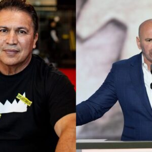 Javier Mendez (L), Dana White (R)