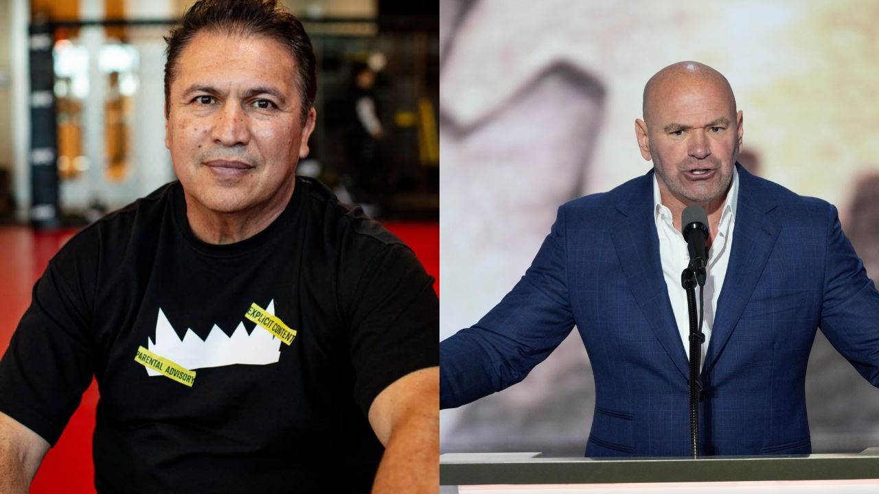 Javier Mendez (L), Dana White (R)