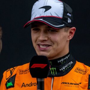 Lando Norris, racing for the McLaren F1 team during the 2025 Formula 1 Japanese Grand Prix at the Suzuka International Racing Course in Suzuka, Japan