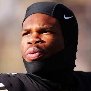 Colorado Buffaloes wide receiver Travis Hunter (12) before the game against the Oklahoma State Cowboys at Folsom Field.