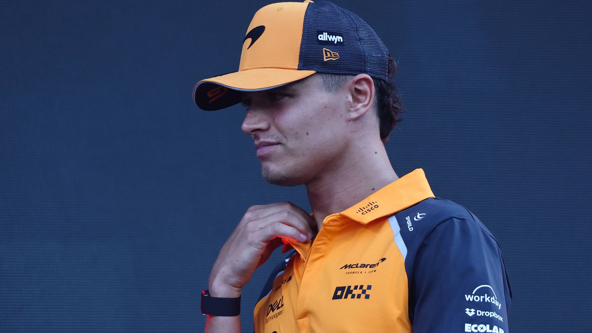 F1 Saudi Arabian Grand Prix 2025 Lando Norris of McLaren at drivers parade ahead of the Formula 1 Saudi Arabian Grand Prix at Jeddah Corniche Circuit in Jeddah, Saudi Arabia on April 20, 2025