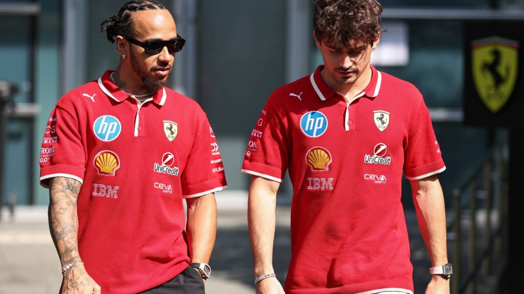 21.03.2025, Shanghai International Circuit, Shanghai, Formel 1 Großer Preis von China 2025, im Bild Lewis Hamilton (GBR), Scuderia Ferrari HP, Charles Leclerc (