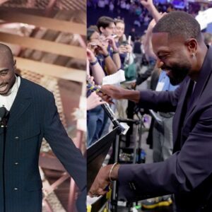 Tupac Shakur (L), Dwyane Wade (R)