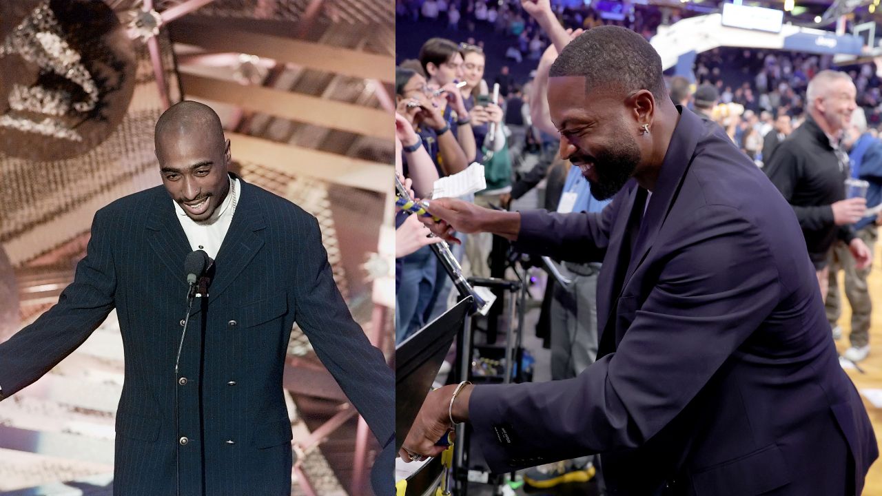 Tupac Shakur (L), Dwyane Wade (R)