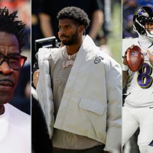 Michael Irvin, Shedeur Sanders and Lamar Jackson