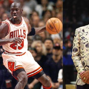Michael Jordan (L) and Clyde Frazier (R)