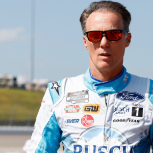 May 6, 2023; Kansas City, Kansas, USA; NASCAR Cup Series driver Kevin Harvick (4) during Cup Practice and Qualifying at Kansas Speedway. Mandatory Credit: Mike Dinovo-Imagn Images