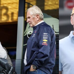 Helmut Marko and Yuki Tsunoda(L), Adrian Newey(R)
