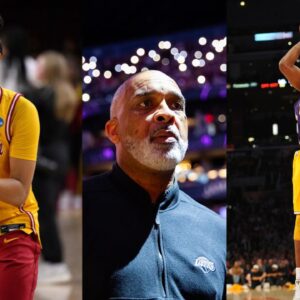 JuJu Watkins (L), Phil Handy (C), Kobe Bryant (R)