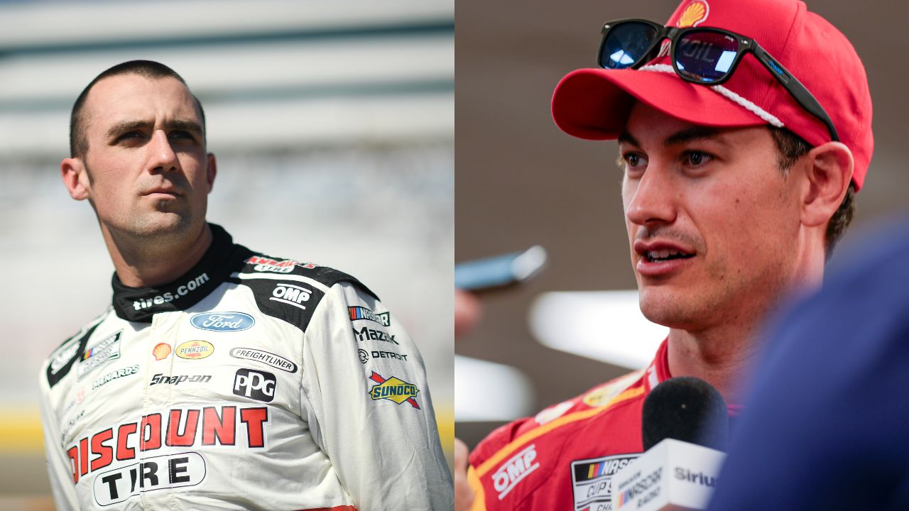 Austin Cindric (L) and Joey Logano (R)