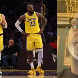 Luka Doncic and LeBron James (L) and Gary Payton (R)