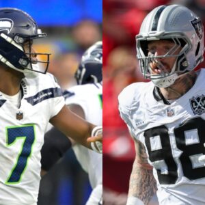 Geno Smith (L) and Maxx Crosby (R)