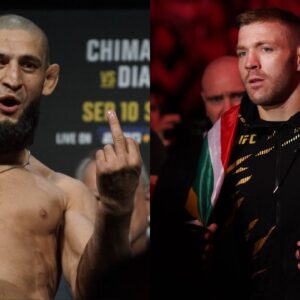 Khamzat Chimaev (L), Dricus du Plessis (R)