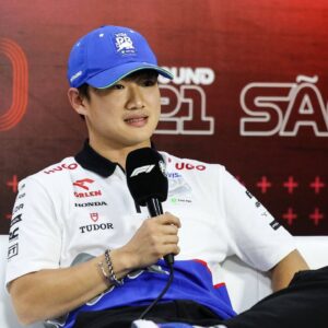 TSUNODA Yuki (jap), Visa Cash App RB F1 Team VCARB 01, portrait press conference, PK, Pressekonferenz during the Formula 1 Grande Premio de Sao Paulo 2024, 21th round of the 2024 Formula One World Championship, WM, Weltmeisterschaft from November 1 to 3, 2024 on the Interlagos Circuit, in Sao Paulo, Brazil