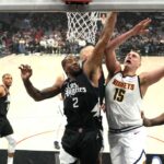 Kawhi Leonard and Nikola Jokic, LA Clippers v Denver Nuggets