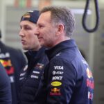 Christian Horner (Oracle Red Bull Racing, Teamchef), Liam Lawson (Oracle Red Bull Racing, 30), BAH, Bahrain Preseason Testing, Formel 1 Weltmeisterschaft, 28.02.2025 BAH, Formel 1, Bahrain International Circuit